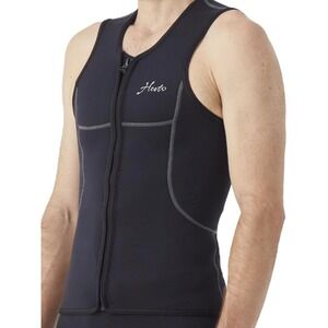 Hevto Wetsuit Vest Mens XS Black NEW 3mm Neoprene Front Zip Sleeveless Top